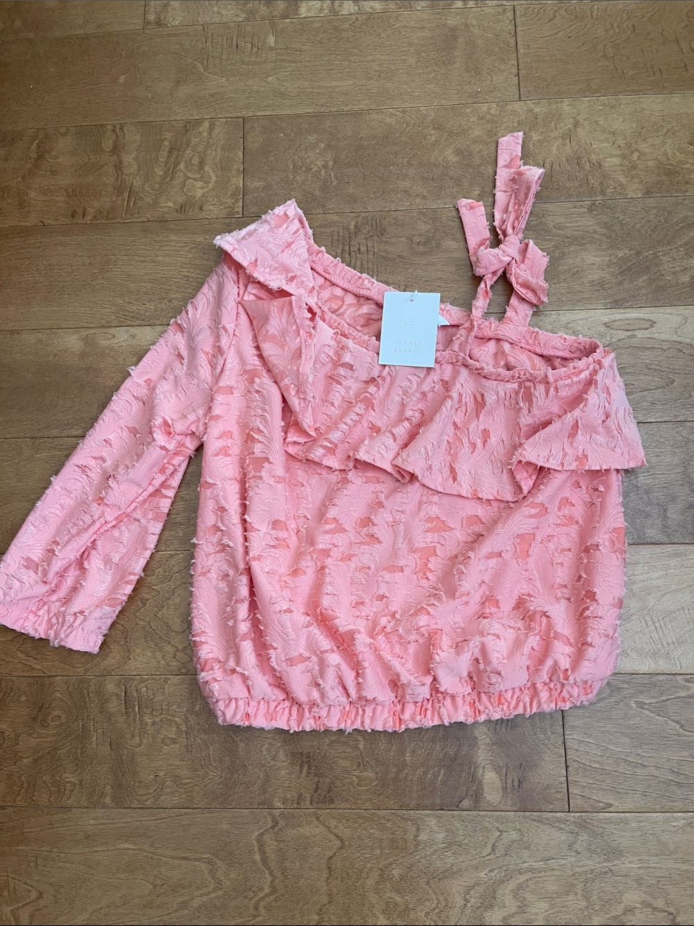NWT Lauren Conrad One-Shoulder Ruffle Women’s Top